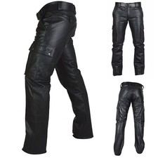 Pantalon Hommes Hip Hop PU Cuir Fête Déguisement Crayon Grande Taille Punk