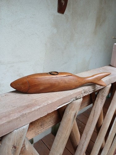 Tabatiere bois poisson - bois, /