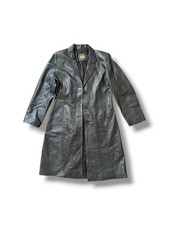 Trench en cuir noir MDK