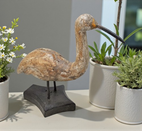 Bois vintage grue oiseau - vintage,