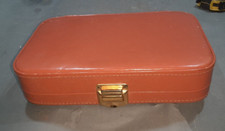 ? Vintage trousse de toilette homme en cuir marron 24cm par 16cm chic class hip