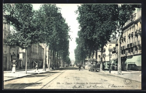 Cpa tours avenue grammont - avenue,