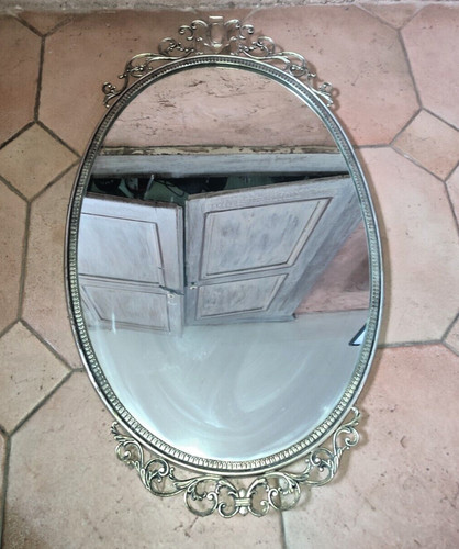 Miroir mural ancien bronze - miroir,