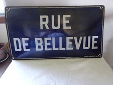 Ancienne plaque de rue tôle