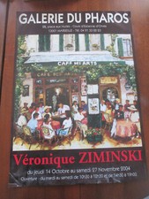 Affiche d'Exposition Véronique Ziminski Galerie du Pharos  70 cm sur 50 cm 302