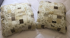 2 Taies D'oreiller COTON Boutis patchwork - Piqué machine 63 x 63 cm