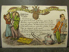 cpa illustrateur fantaisie diplome de pouilleux crassus club humoristique humour