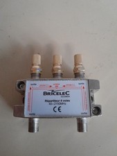 Répartiteur TV-SAT 4 sorties à fiche F blindé métal BRICELEC