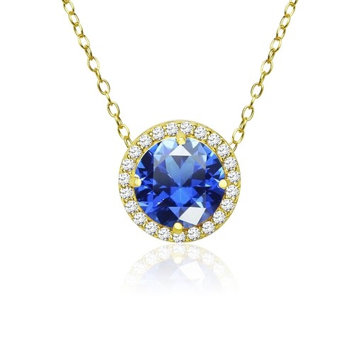 Rond halo simulé saphir - halo, bleu