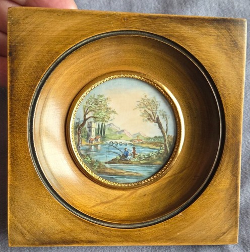 Peinture tondo miniature - , "