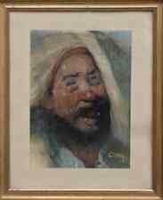 LOUIS FORTUNEY 1875-1951...BEAU PASTEL ORIENTALISTE...LE CHARMEUR DE SERPENT