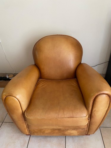 Fauteuils club cuir vintage - club, en
