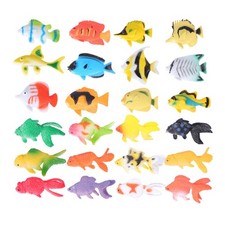  24 Pcs Jouet Poisson Plastique Jouets D'animaux De L'océan Marins