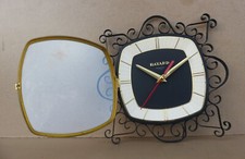 Pendule BAYARD TRANSISTOR vintage fer forgé ancien horloge MARCHE old clock