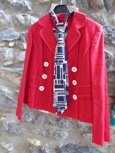 Veste rouge rétro vintage - veste,