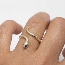 Bague Serpent Brillante En Or