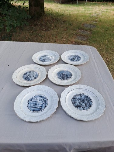 Lot assiettes parlantes - assiettes,