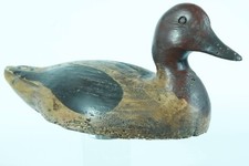 Ancien appelant appeau chasse canard en bois sculpté art populaire polychrome 2