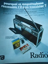 Publicité Advertising 1974  Radiola Magnétophone ressemble t'il à un transistor