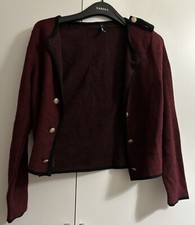 Veste Bordeaux De Style Militaire - Détails Dorés - Neuve