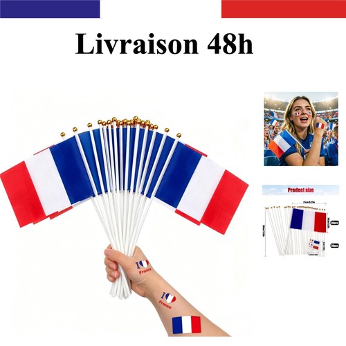 Mini drapeaux français - français, +