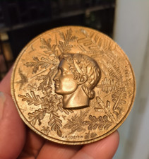 Ancienne Médaille De Table JEUX OLYMPIQUE GRENOBLE 1968 bronze 