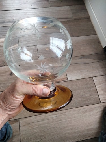 Vase boule vintage 1960 verre - vase,