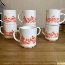 7 Mugs Arcopal Vintage Neufs