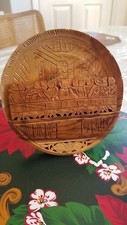 Vintage Hand Carved Olive Wood