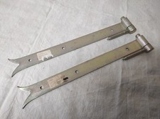 2 Pentures, Charnières en acier galvanisé 40cm + 2 Gonds à tire fond