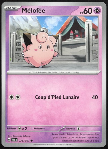 Carte pokémon mélofée - carte,