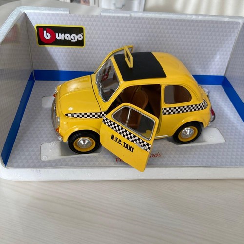 Bburago fiat 500 nyc taxi - nyc,