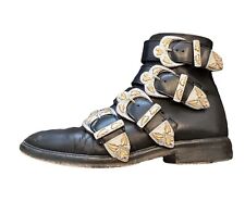 Authentique Boots Cuir Noir Maje 37 Boîte Valeur 395€ Modèle Jackpot