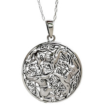 Collier pendentif cheval Epona déesse celtique Trinité bijoux en argent 925...