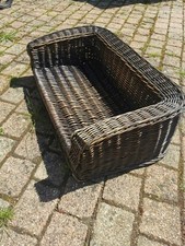 Panier en osier marron foncé pour chien