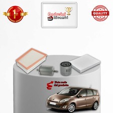 Set Entretien 4 Filtres pour Renault Scenic III 1.6 16V 81KW 110CV Partir 2009->