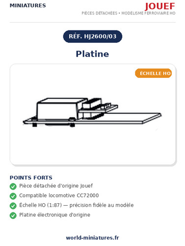Jouef cc72000 platine - jouef,