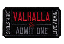 Ticket to Valhalla Vikings Patch (3 pouces) Mad Max Iron on Badge Tactical...