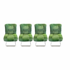 SET of 4 Vintage 1970s Green