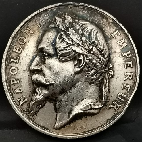 Medaille argent 1866 51mm - argent,
