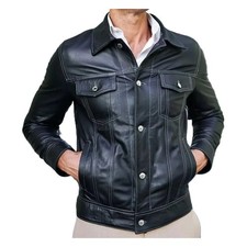 Veste De Motard En Cuir Pour