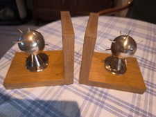 paire serre-livres marine "Mines" laiton-collection Médaille 