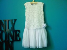 Robe Fille ceremonie Catimini 12 ans blanche mariage occasions speciales TBE