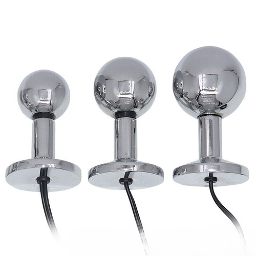 Stainless steel anal plug - steel,