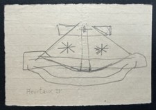 André HEURTAUX (1898-1983) Dessin de 1928 Crayon Bauhaus Spatial Space Âge (76)