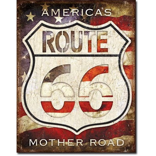 Plaque route america s - route, 66