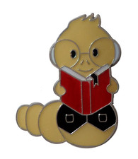 Badge épingle Bookworm