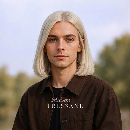 Perruque homme blond - cm, —