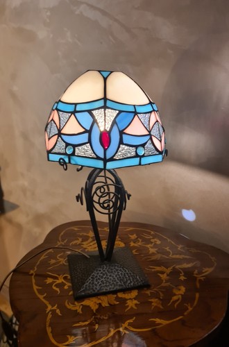 Lampe fer forgé - fer, ancienne