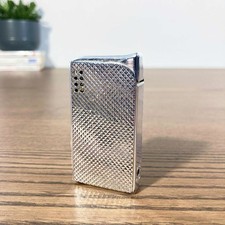 Briquet vintage Colibri Monopol multiflame chromé Guilloché quadrillé Allemagne